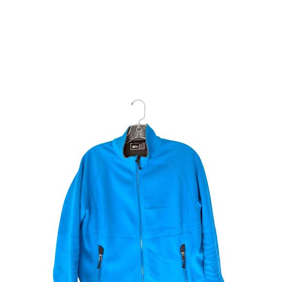 REI Fleece Jacket Women's Blue Full Zip Outdoor Hiking Gorp Cozy Soft Medium - Picture 3 of 12